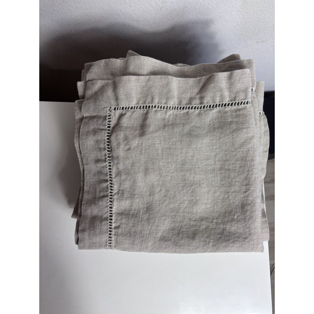 Pottery Barn Napkins Wide Hem Cotton 20 x 20” Charcoal Gray Set of 14